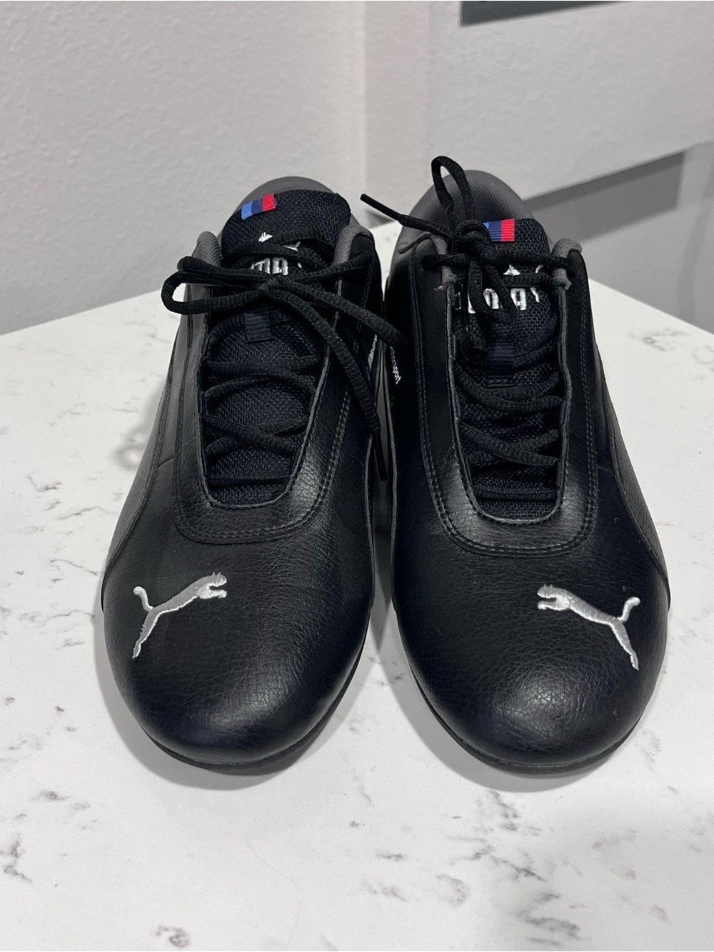 Puma Men’s Black Sneakers with White Puma Logos